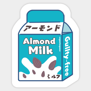 Almond Milk Dairy Free Vegan Milk Sticker